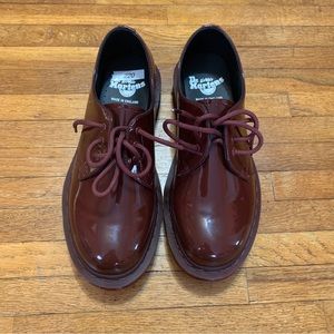 Dr. Martens made in England 1461 mono oxblood patent